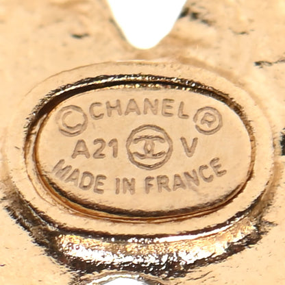 Chanel Crystal Over The Rainbow CC Earrings Gold Multicolor 4 of 4