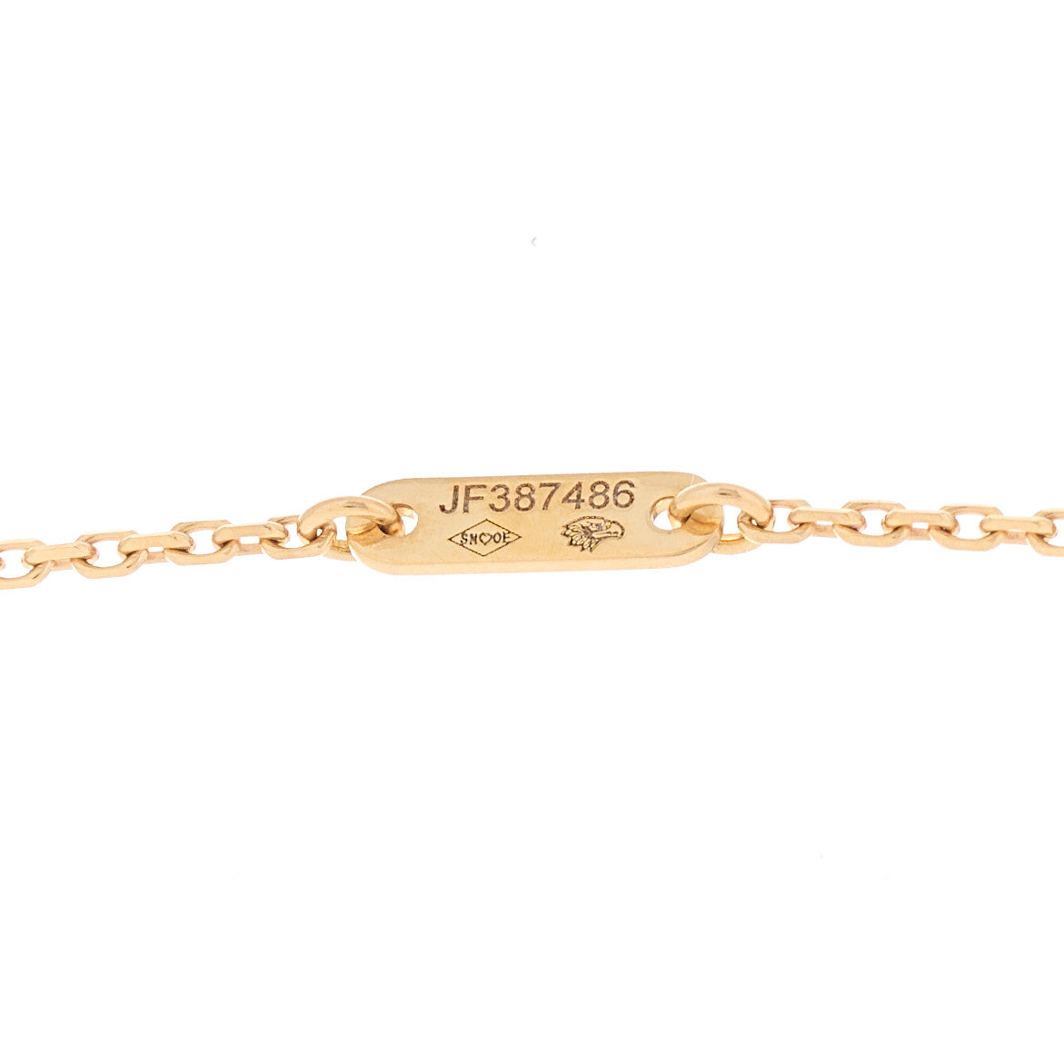 18K Rose Gold Carnelian Sweet Alhambra Pendant Necklace
