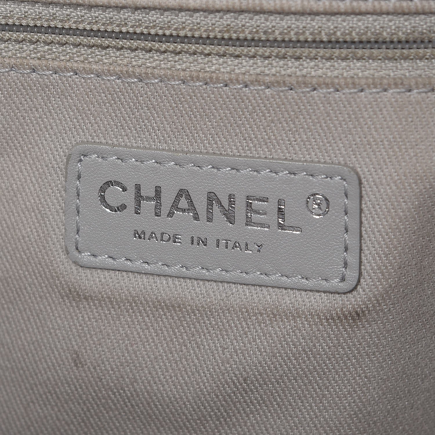 Chanel Glazed Calfskin Small Deauville Tote Blue 6 of 14