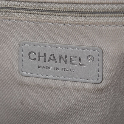 Chanel Glazed Calfskin Small Deauville Tote Blue 6 of 14