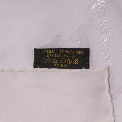 Louis Vuitton Silk Polyamide Glitter Monogram Stole Pale Pink 5 of 5