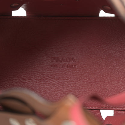 Prada Vitello Studded Cross Shoulder Bag Nocciolo 7 of 15