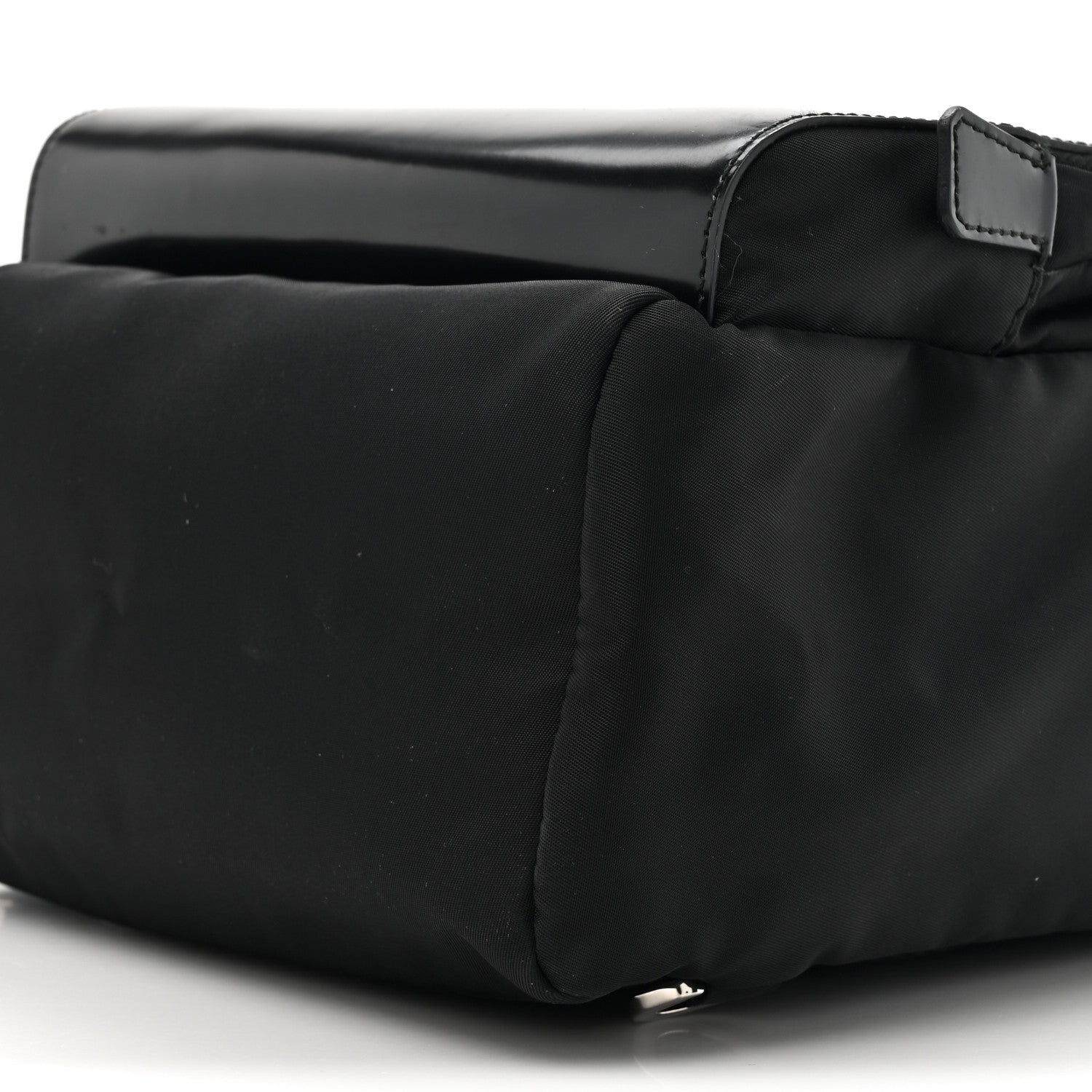 Prada Nylon Brushed Calfskin Mini Backpack Black 8 of 13