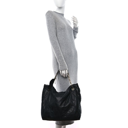 Lanvin Lambskin Quilted Amalia Cabas Tote Black 2 of 9