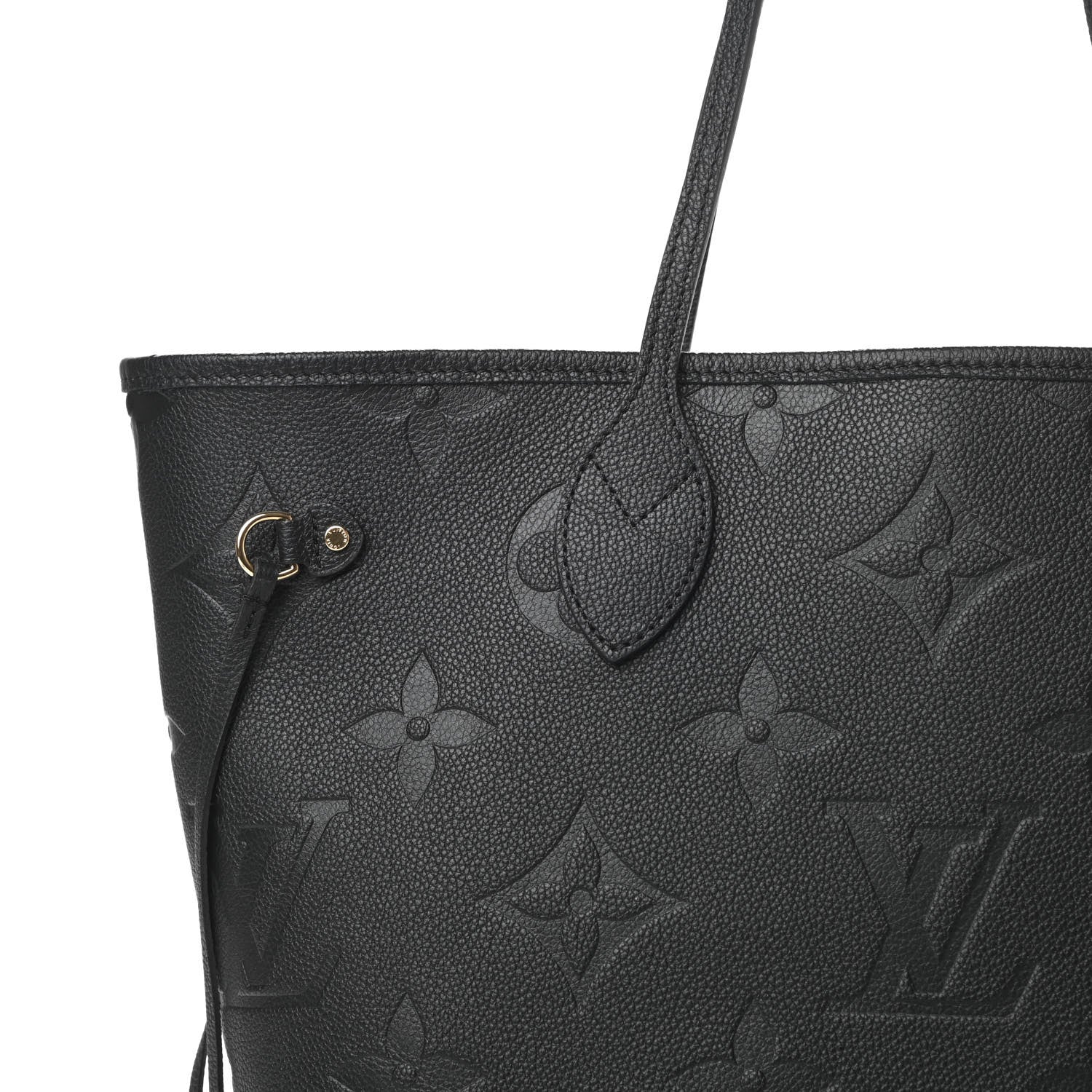 Louis Vuitton Empreinte Monogram Giant Neverfull MM Black 9 of 12