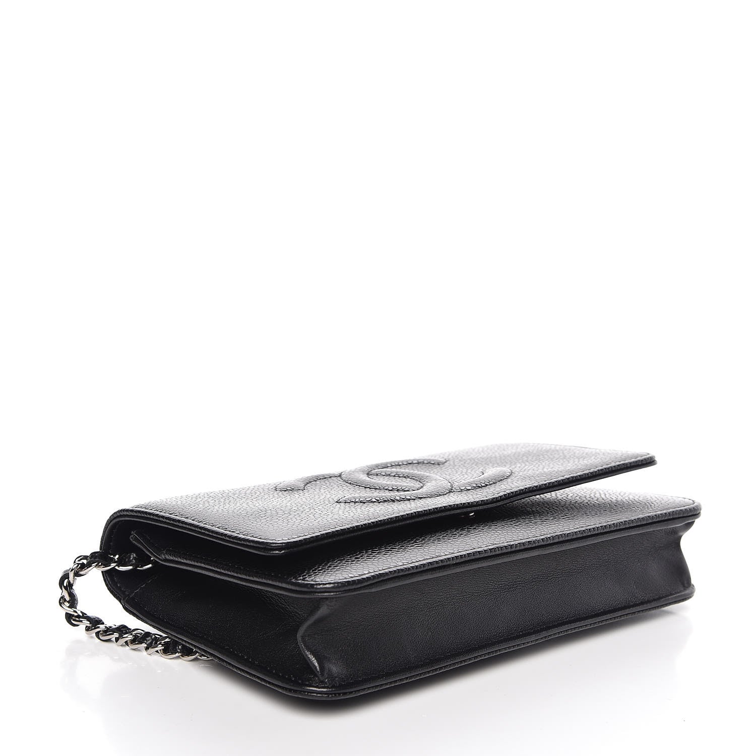 Chanel Caviar Timeless CC Wallet On Chain WOC Black 4 of 9