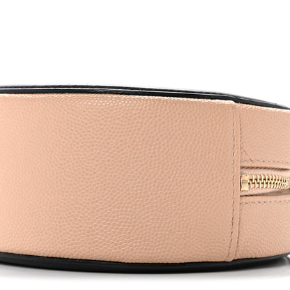 Chanel Caviar Quilted Round Filigree Crossbody Beige Black 10 of 12