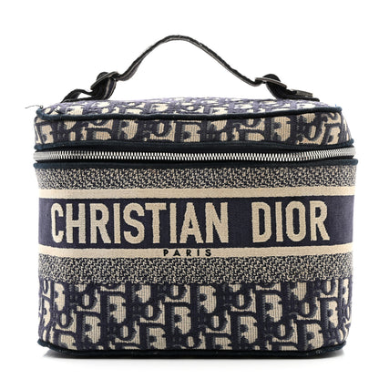 Christian Dior Oblique Diortravel Vanity Case Blue 1 of 12