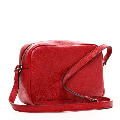 Gucci Pebbled Calfskin Small Soho Disco Bag Tabasco Red 3 of 10