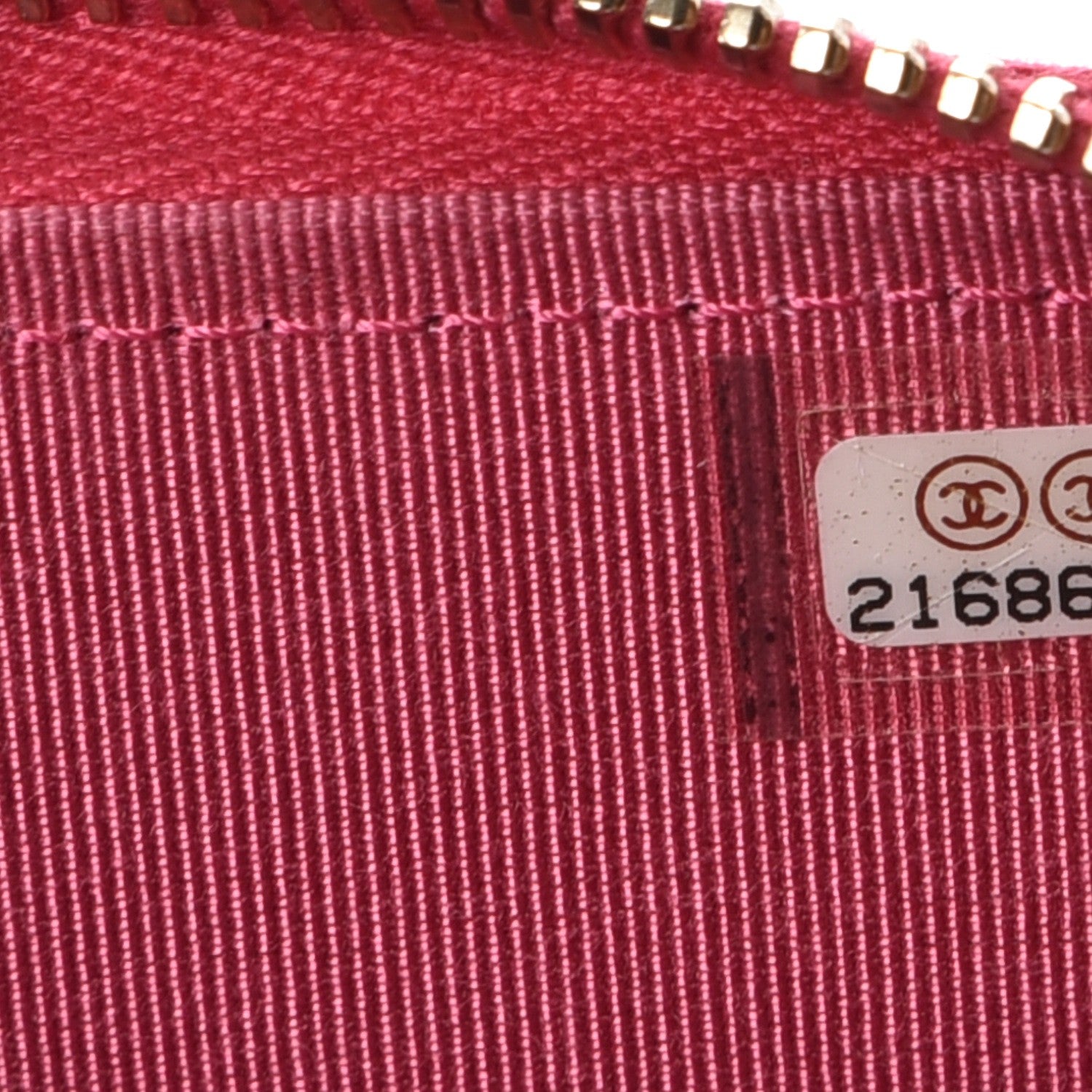 Chanel Lambskin Quilted Zip Around Coin Purse Wallet Fuchsia 7 of 8