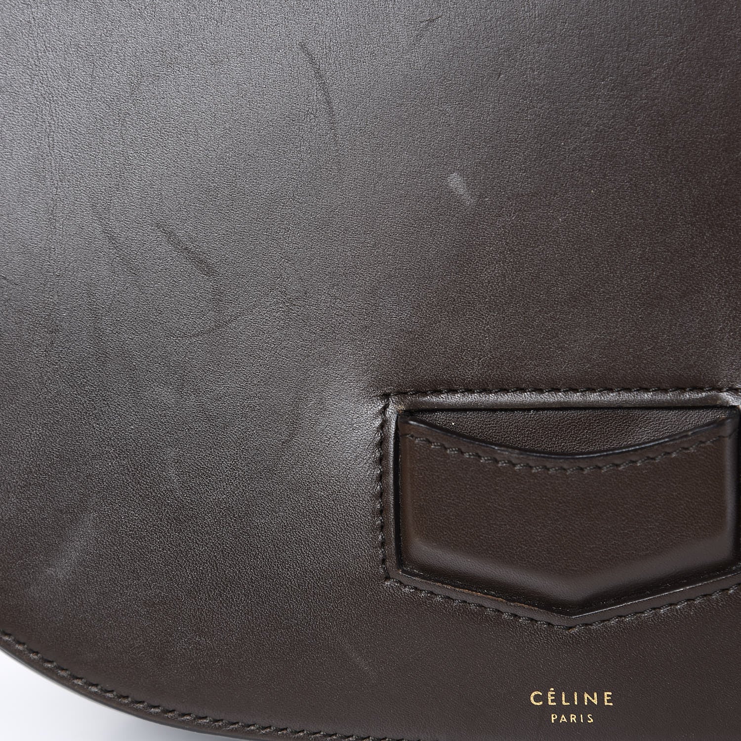 Celine Supersoft Calfskin Medium Trotteur Wood 14 of 15