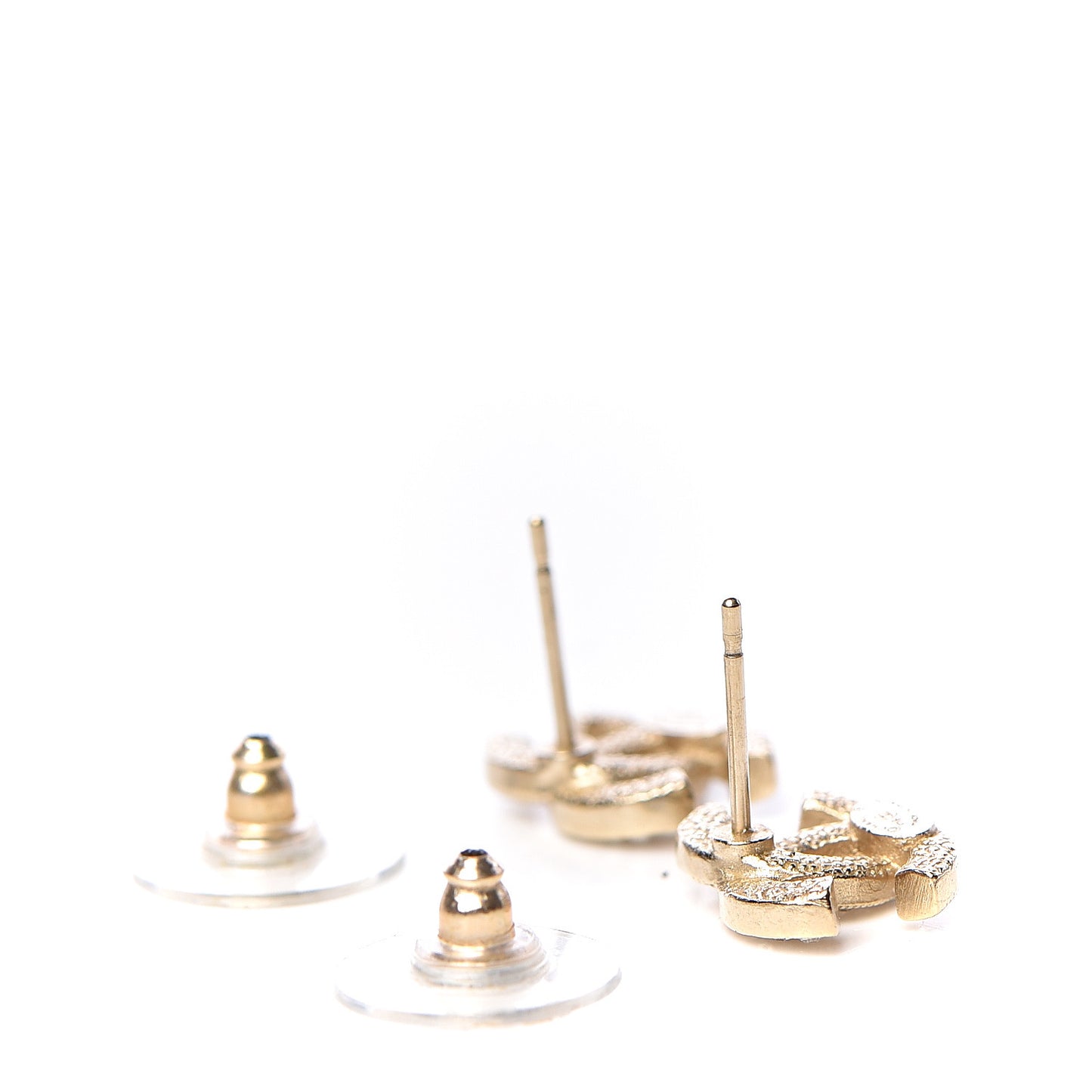 Crystal Mini CC Earrings Gold