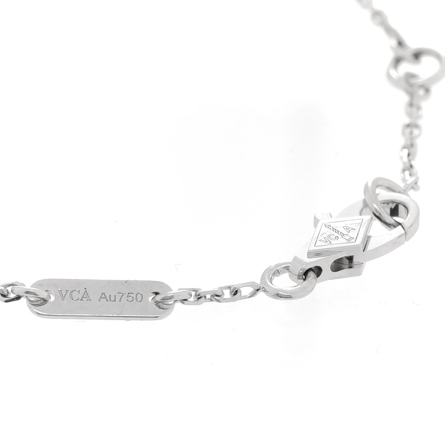 Van Cleef & Arpels 18K White Gold Diamond Mini Frivole Pave Bracelet 4 of 6