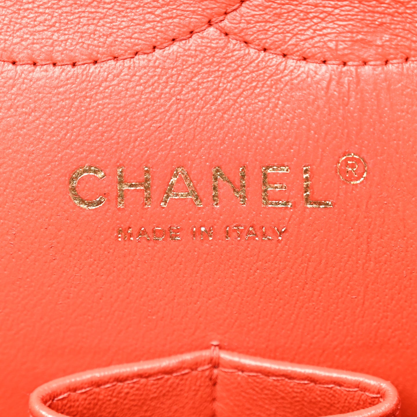 Pearly Caviar Quilted Jumbo Double Flap Orange