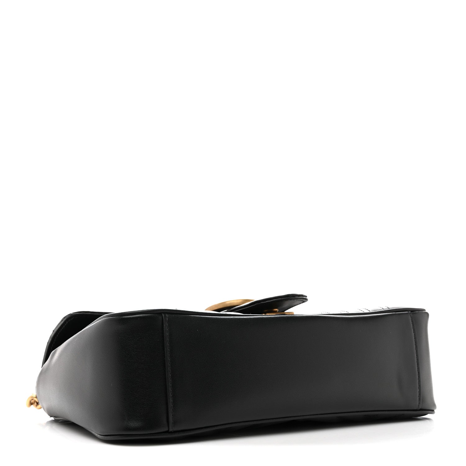 Gucci Calfskin Matelasse Small GG Marmont Shoulder Bag Black 4 of 13