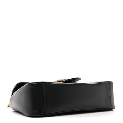 Gucci Calfskin Matelasse Small GG Marmont Shoulder Bag Black 4 of 13