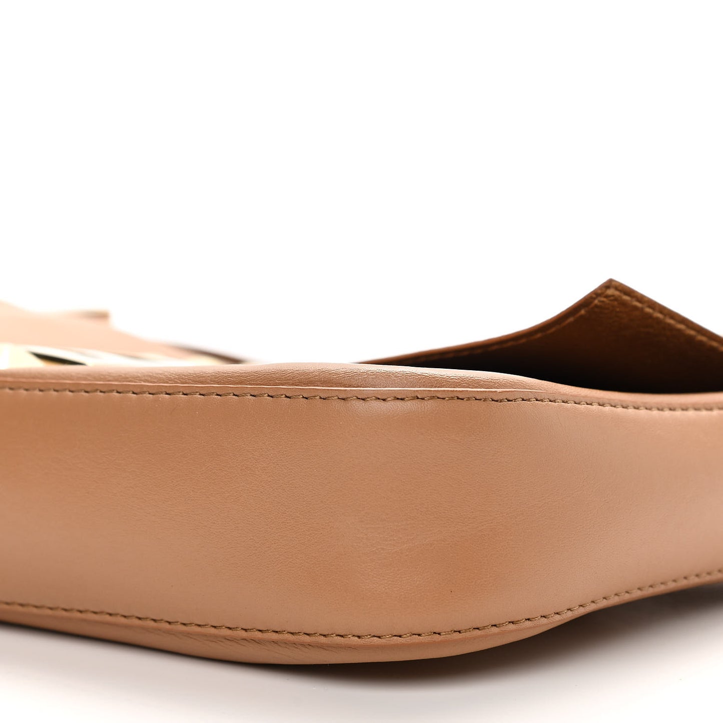 Calfskin Stud Baguette Brown