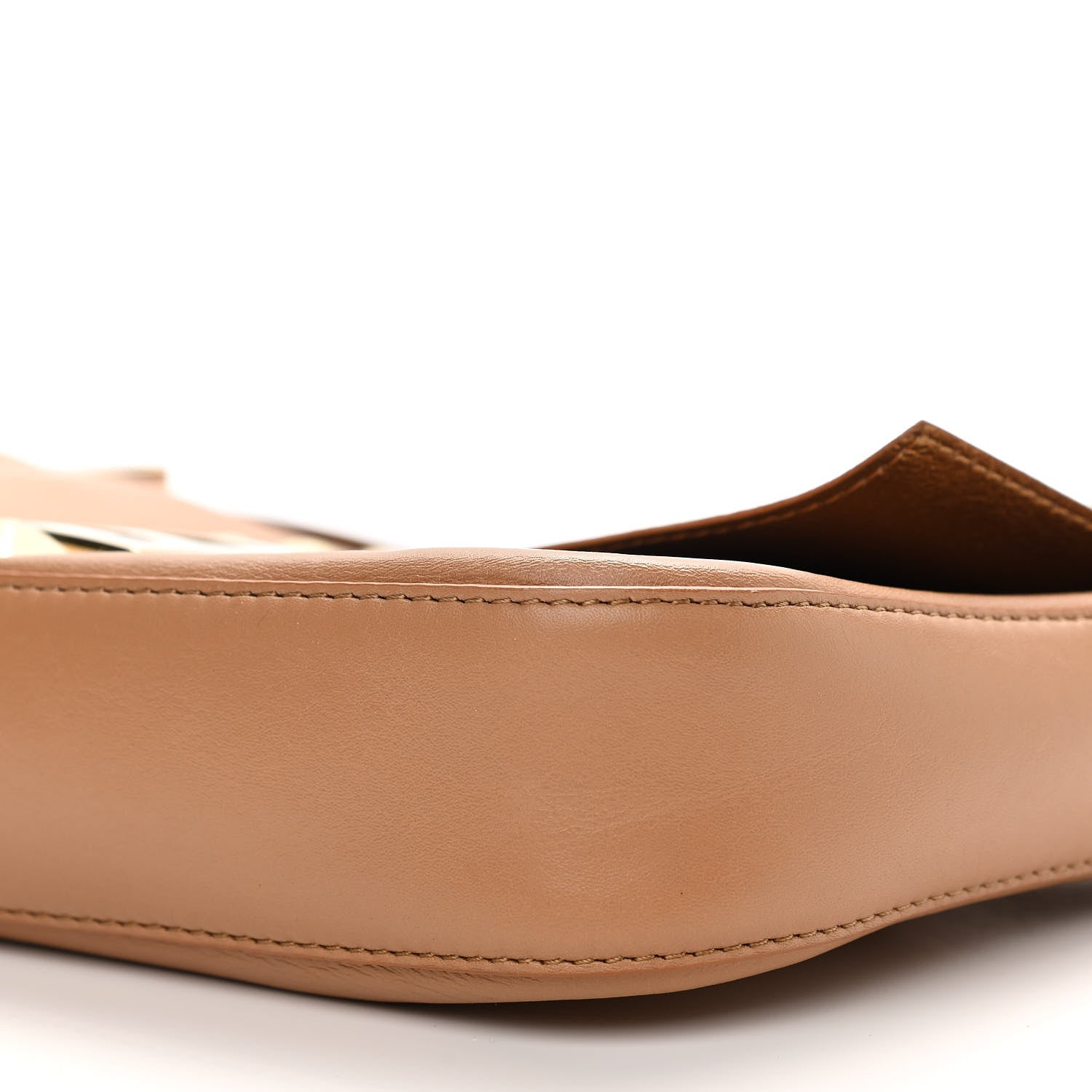 Fendi Calfskin Stud Baguette Brown 11 of 14