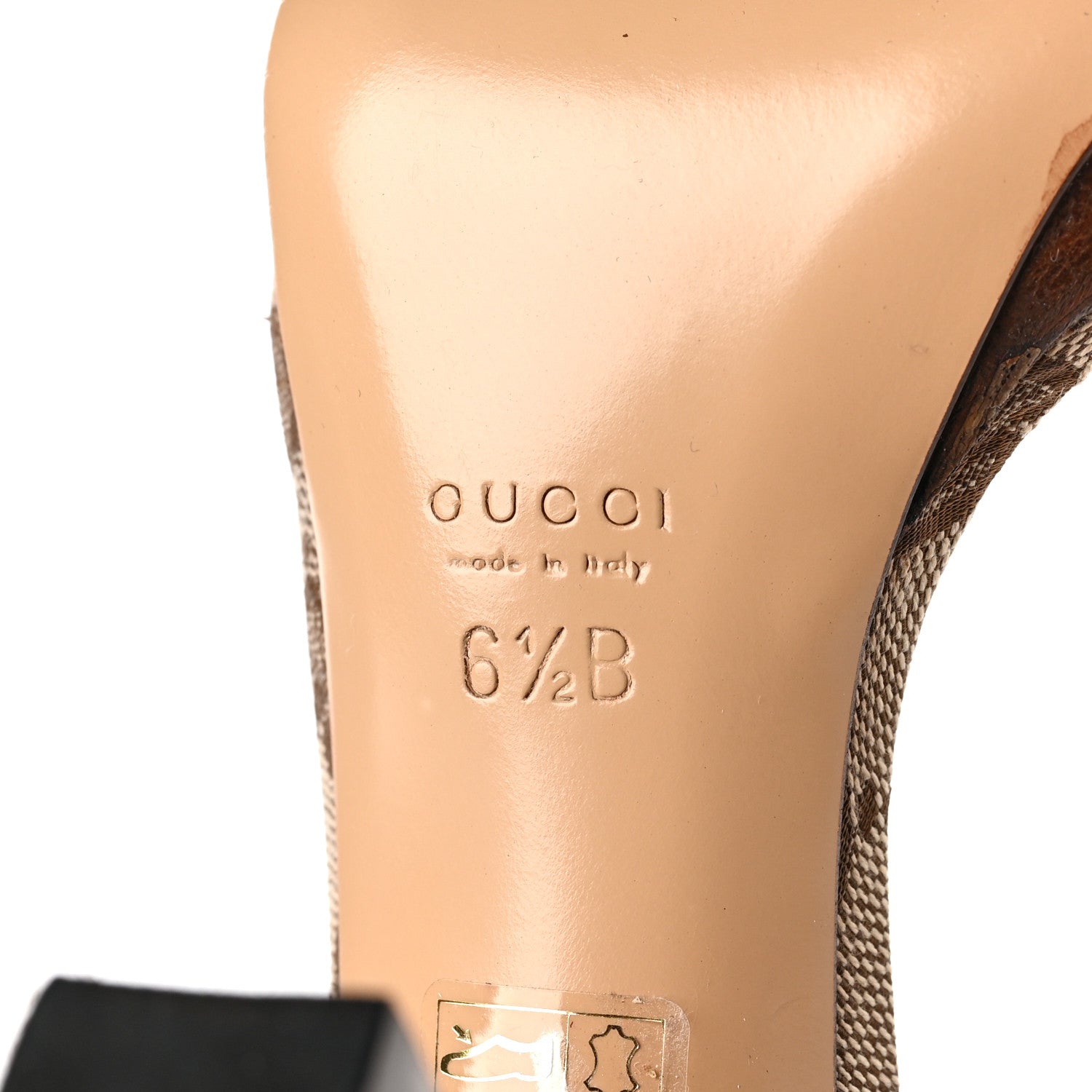 Gucci Suede GG Monogram Braided Sandals Heels 6.5 Brown 6 of 9