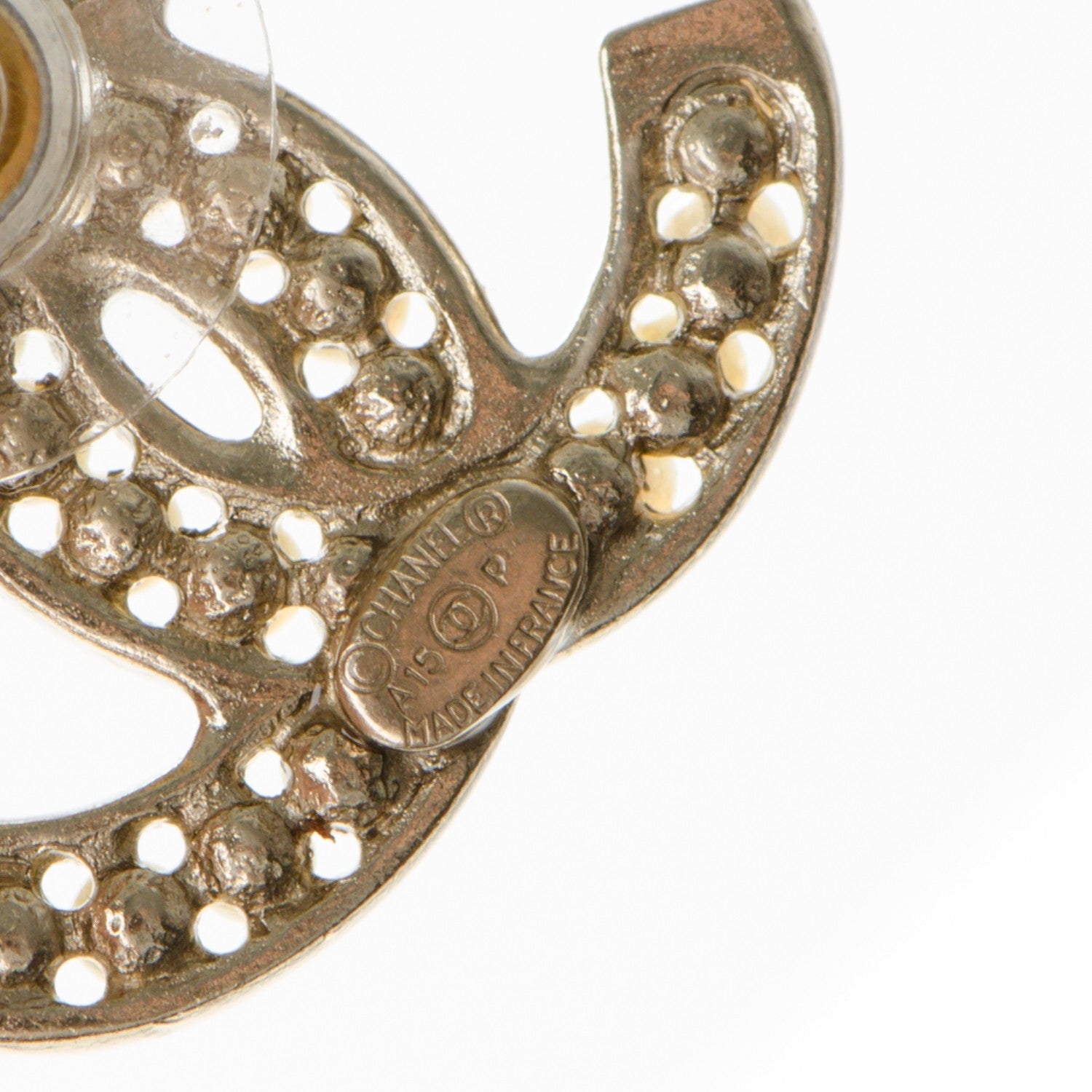 Chanel Pearl CC Earrings Gold 5 of 5