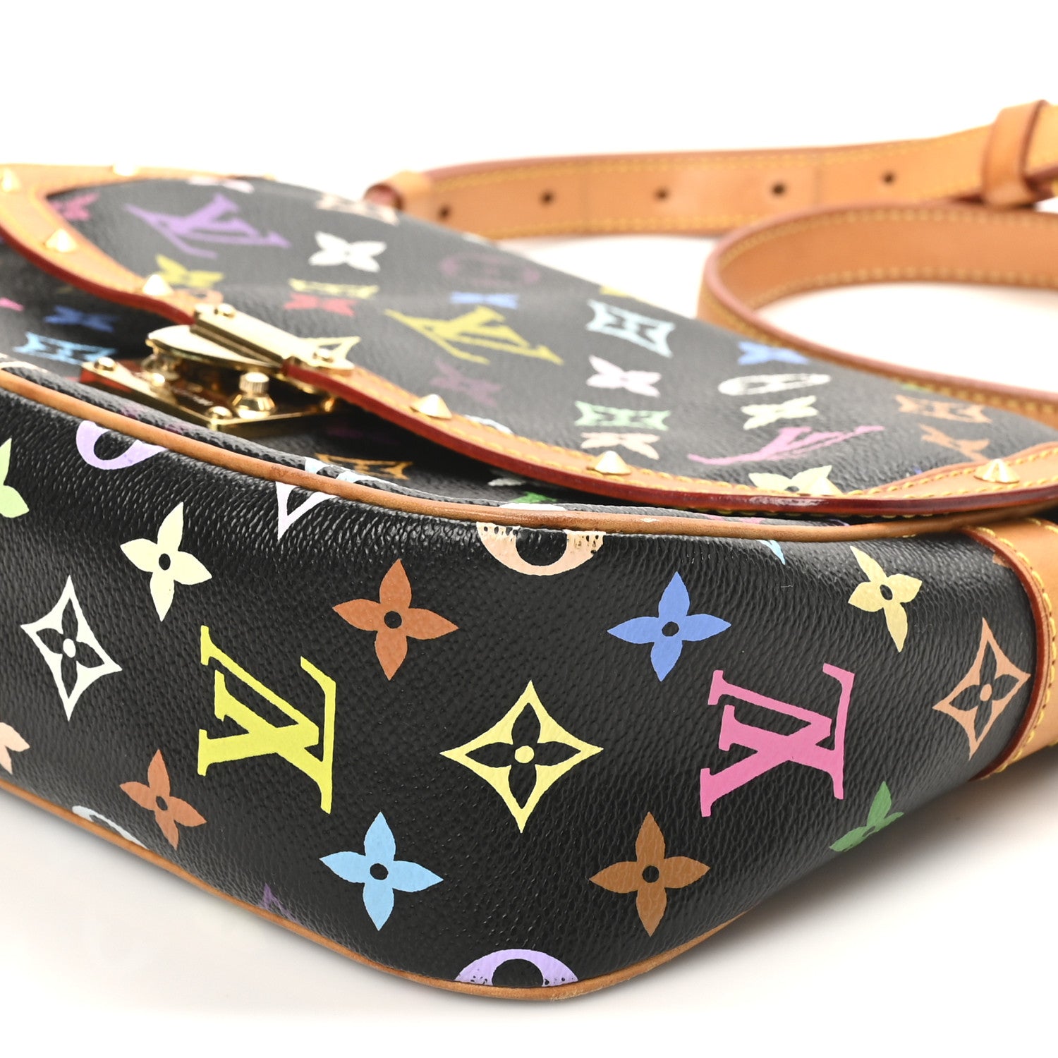 Louis Vuitton Monogram Multicolor Sologne Black 9 of 10