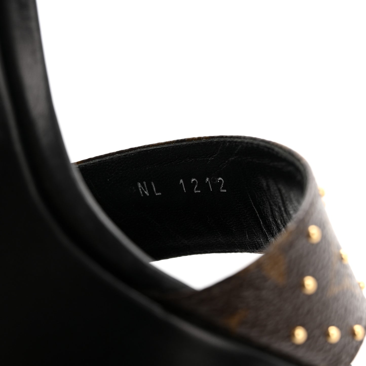 Patent Monogram Afterglow Platform Sandals 40 Black