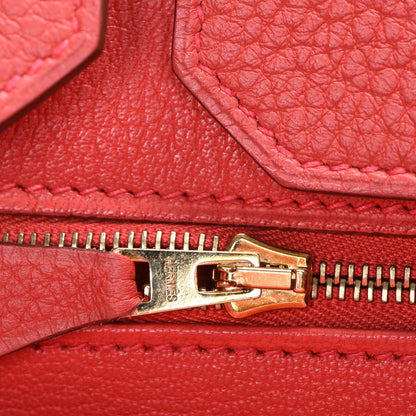 Hermes Taurillon Clemence Birkin 35 Bougainvillea 19 of 34