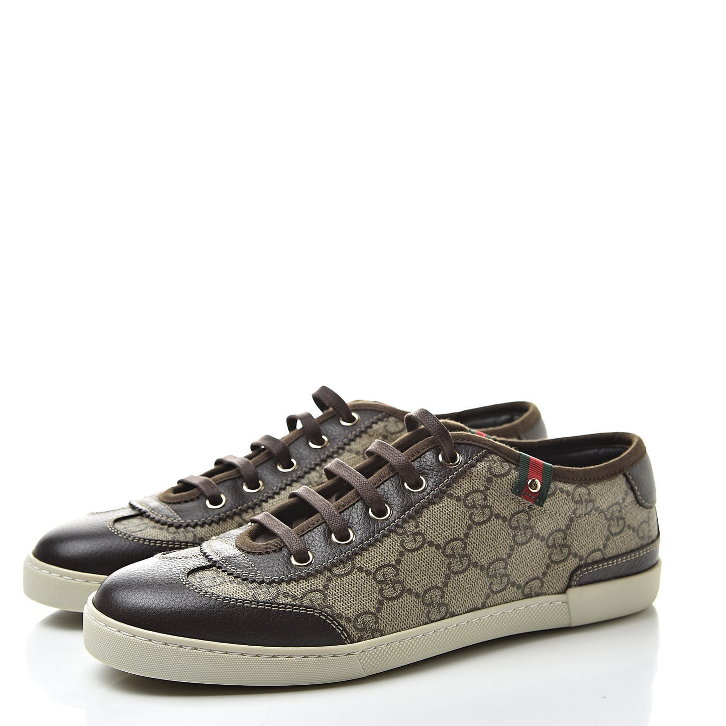 GG Supreme Monogram Low Top Sneakers 37 Brown