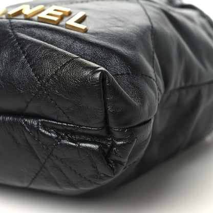 Chanel Shiny Calfskin Quilted Mini Chanel 22 Black 10 of 10