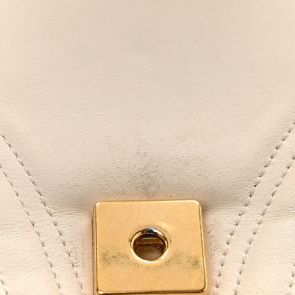 Gucci Calfskin Matelasse Small GG Marmont Shoulder Bag White 10 of 10