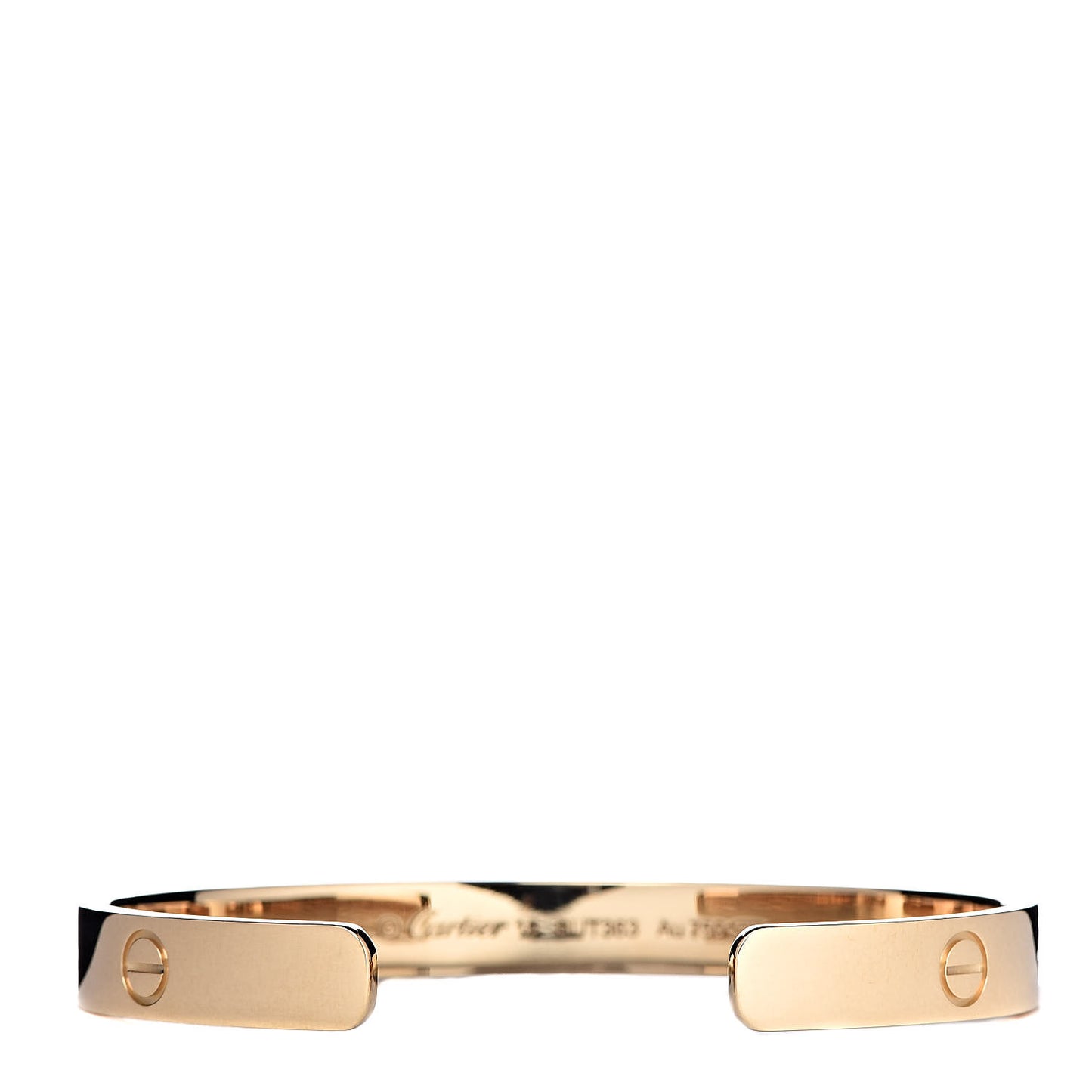 18K Yellow Gold LOVE Cuff Bracelet 16