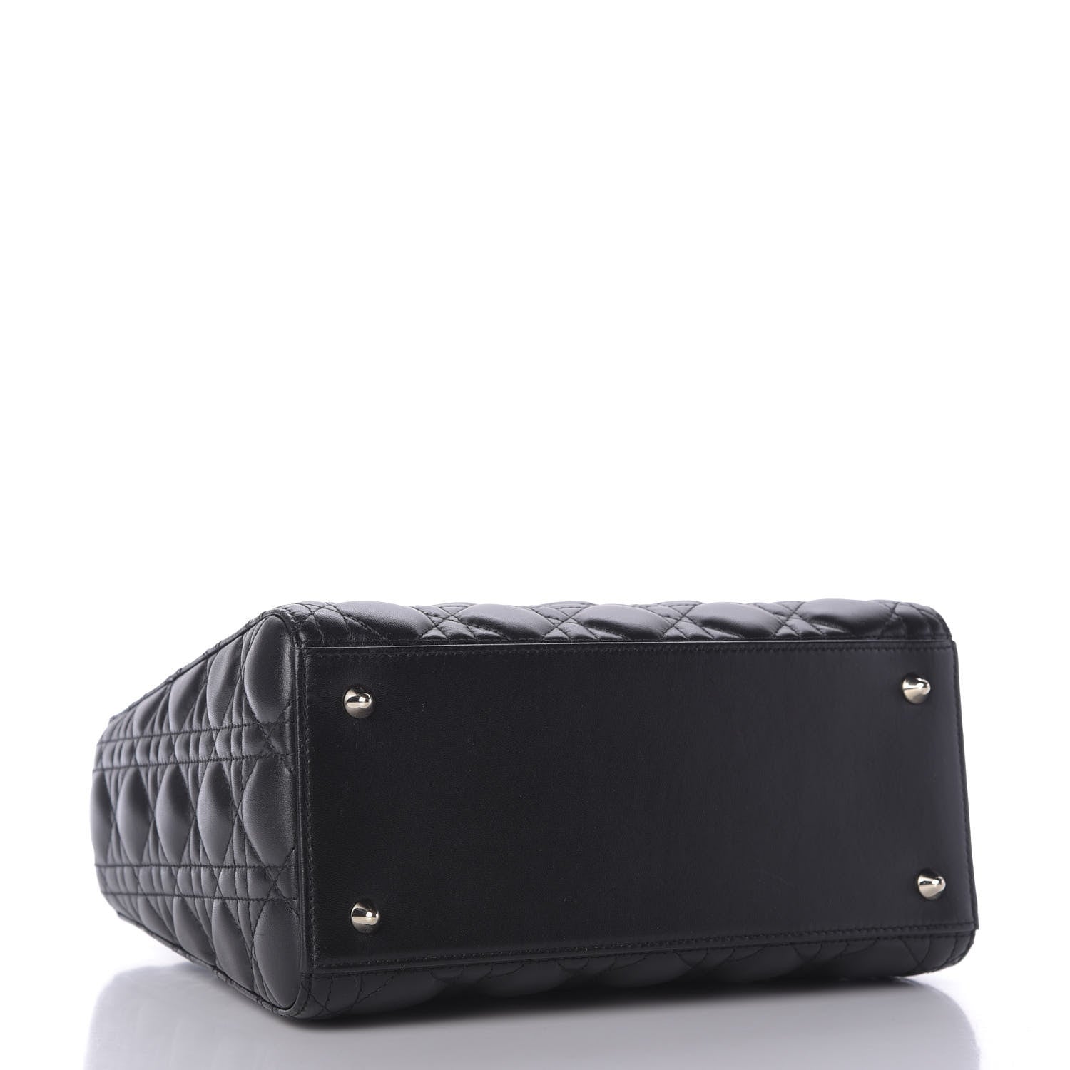 Christian Dior Lambskin Cannage Medium Lady Dior Black 5 of 9
