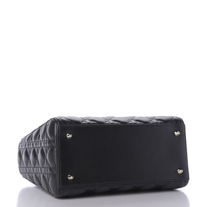 Christian Dior Lambskin Cannage Medium Lady Dior Black 5 of 9