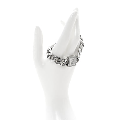 Fendi Metal FF Curb Link Bracelet Silver 2 of 4