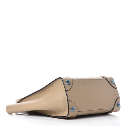 Celine Drummed Calfskin Micro Luggage Dune 4 of 9