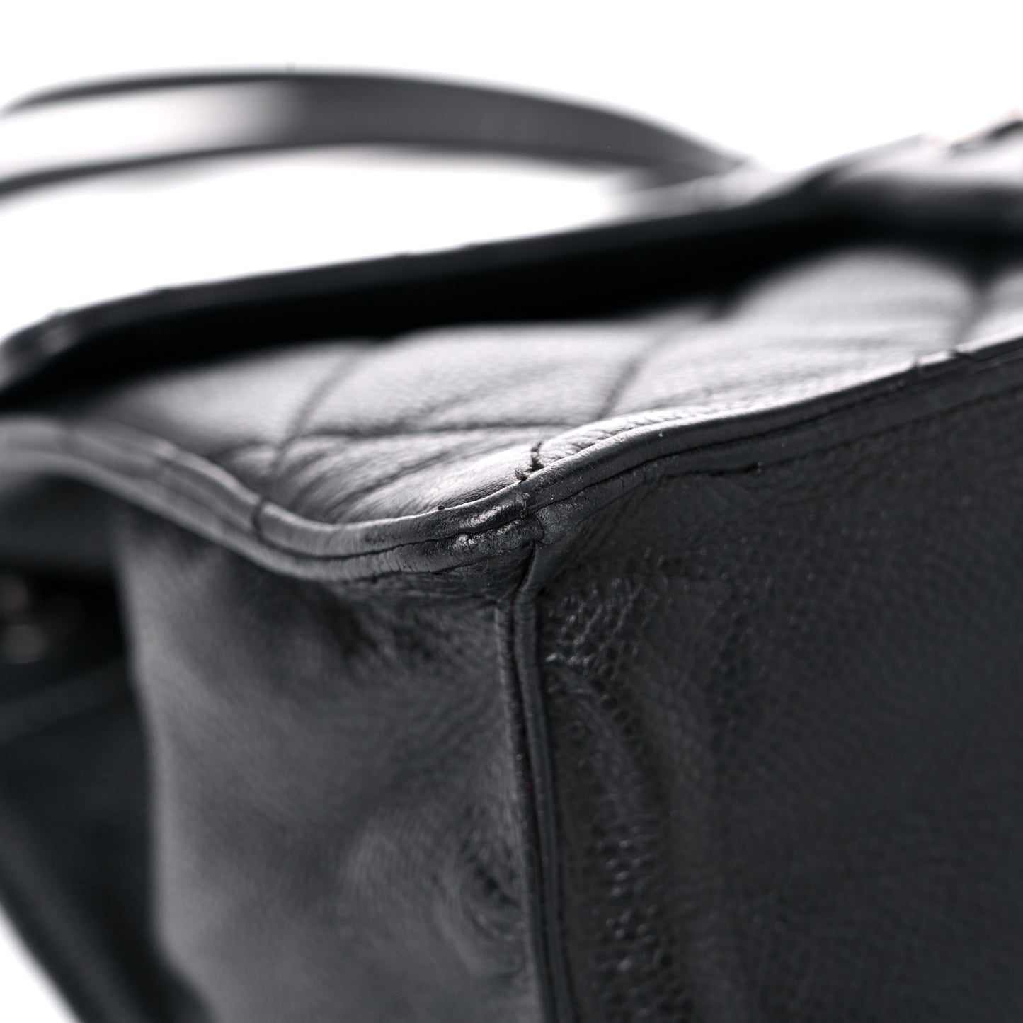 Caviar Quilted Large Retro Class Flap Black