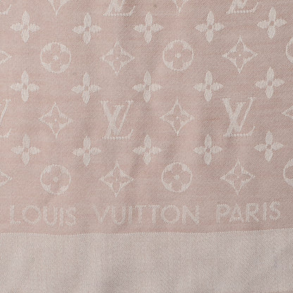 Louis Vuitton Monogram Denim Shawl Rose 4 of 5