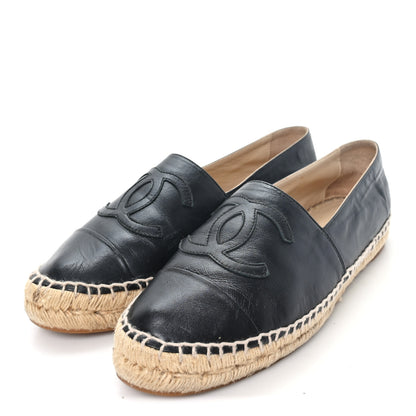 Chanel Lambskin CC Espadrilles 39 Black 4 of 10