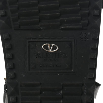 Valentino Garavani Nylon Rockstud Velcro Espadrille Sandals 39 Black 8 of 8