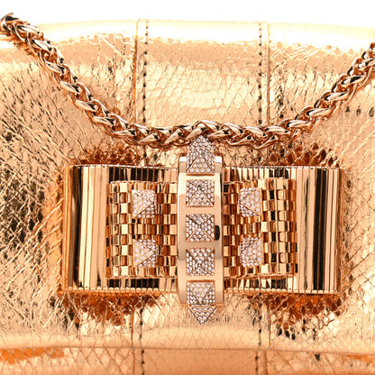Christian Louboutin Metallic Waternsnake Crystal Mini Sweety Charity Crossbody Bag Gold 6 of 8