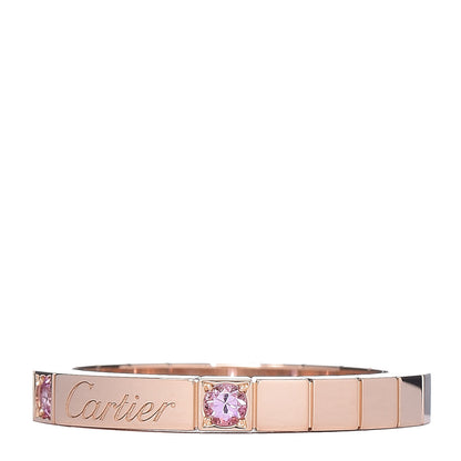Cartier 18K Pink Gold Pink Sapphire Lanieres Ring 59 8.75 3 of 5