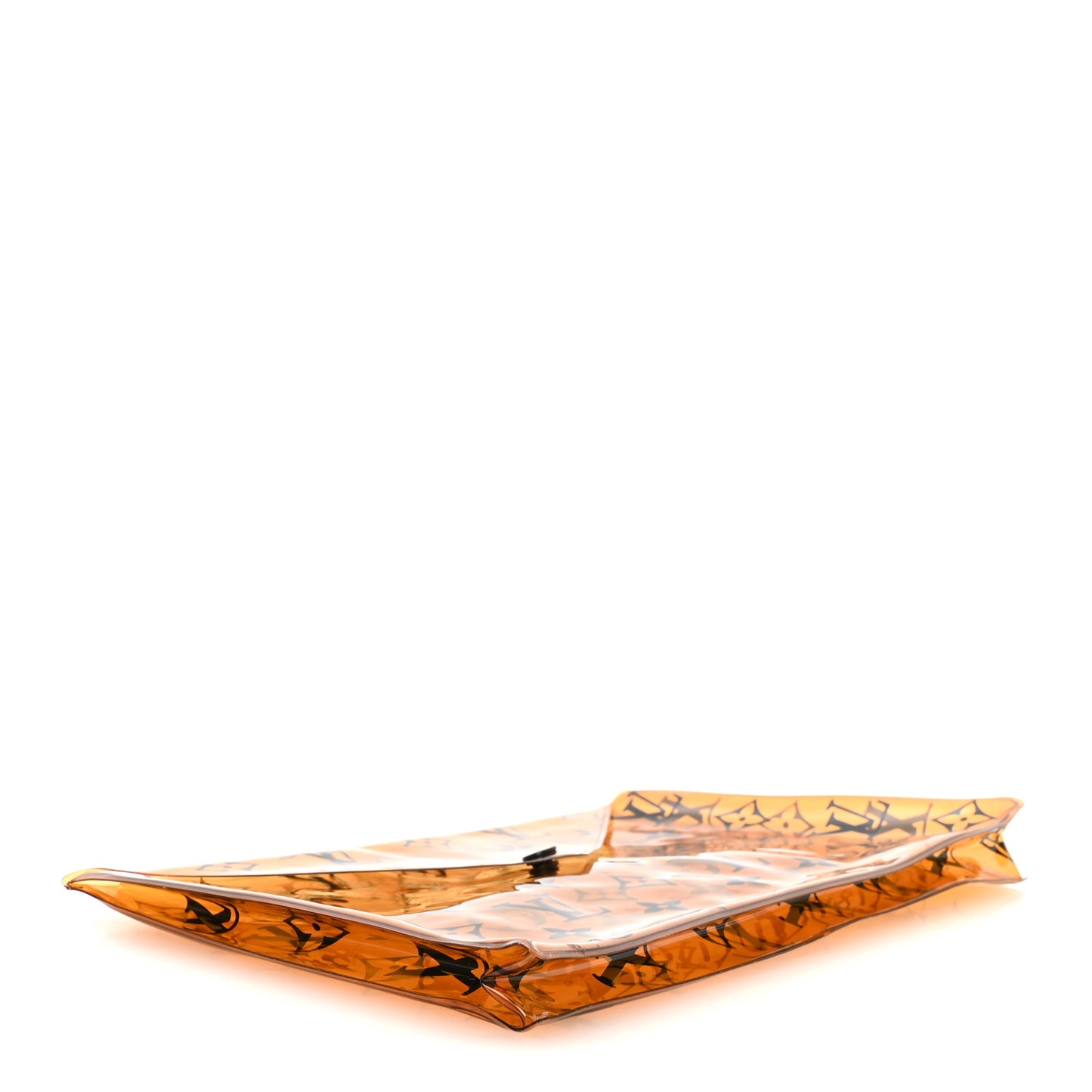 PVC Monogram Printed Envelope Pouch Orange