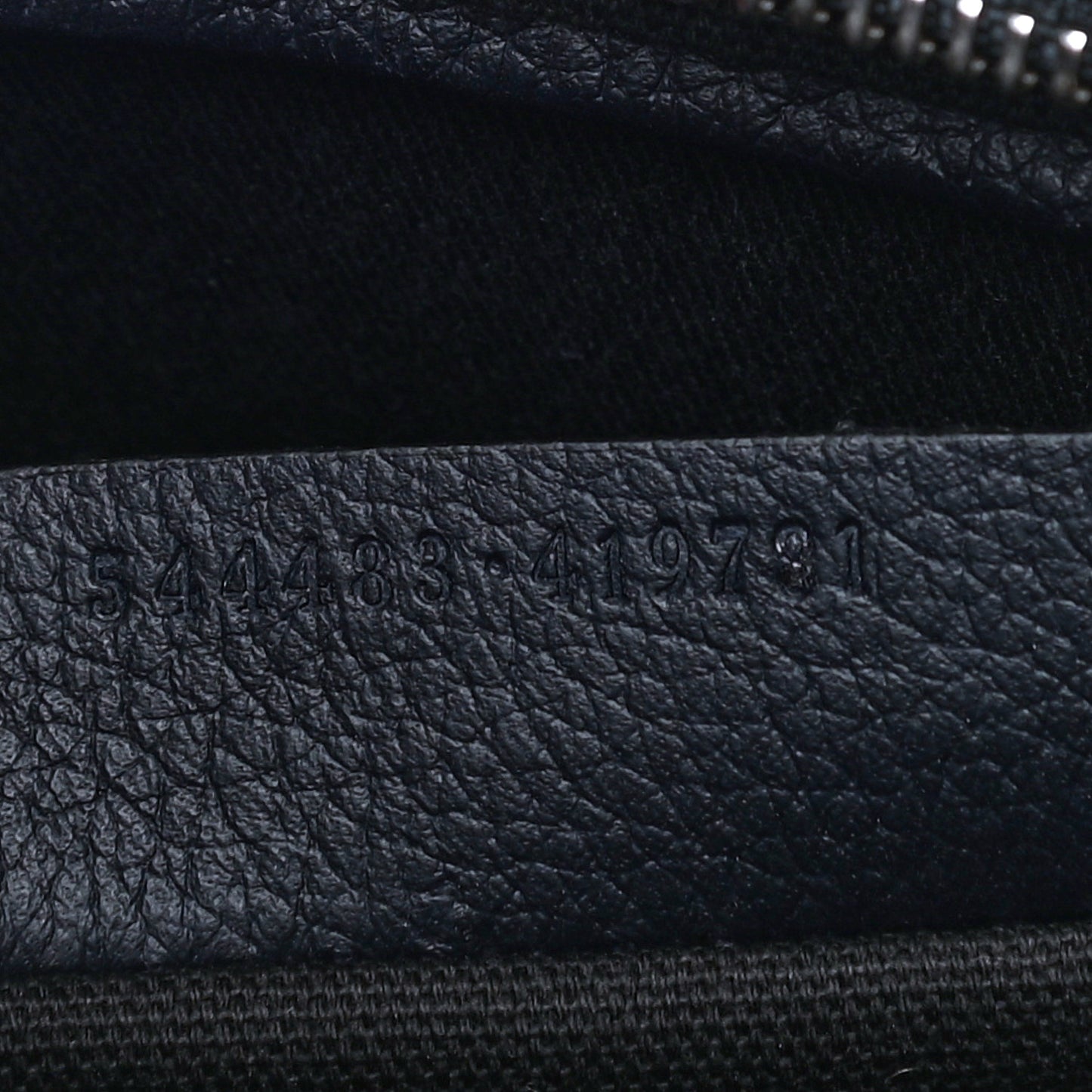 Pebbled Calfskin Mini Padlock Navy