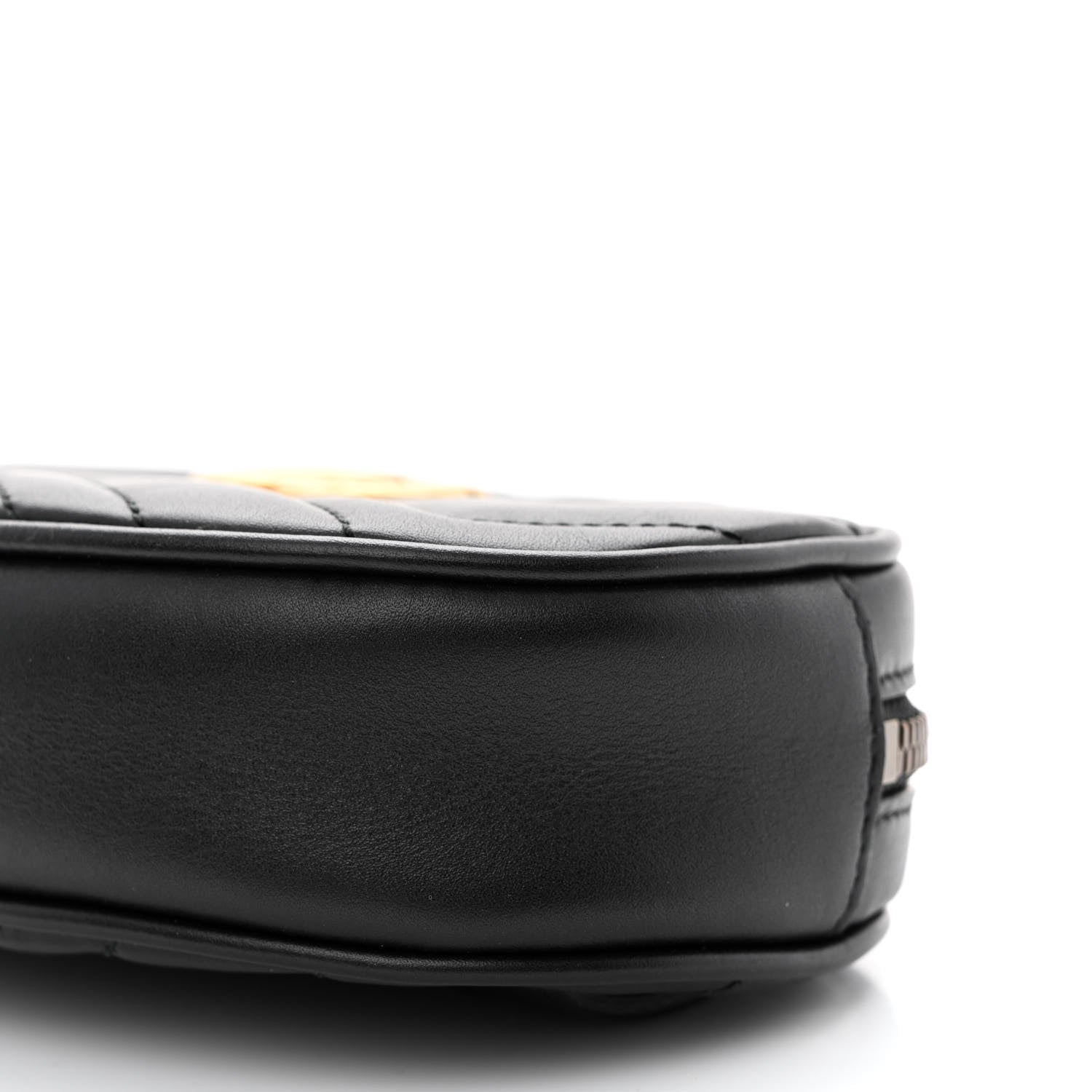 Gucci Calfskin Matelasse GG Marmont Belt Bag 95 38 Black 11 of 12