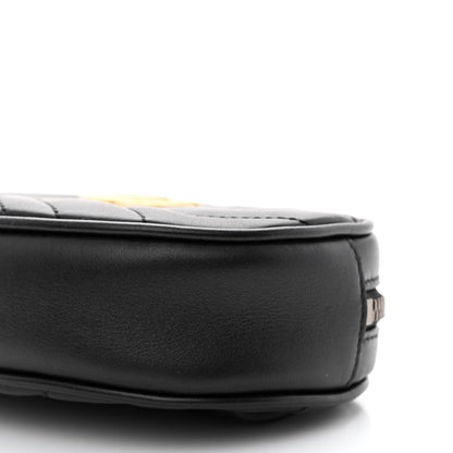 Gucci Calfskin Matelasse GG Marmont Belt Bag 95 38 Black 11 of 12