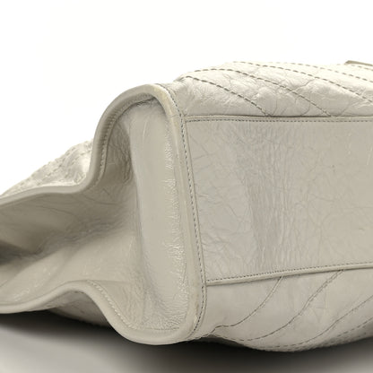Saint Laurent Crinkled Calfskin Matelasse Monogram Large Niki Shopper Tote Cream Soft 5 of 6