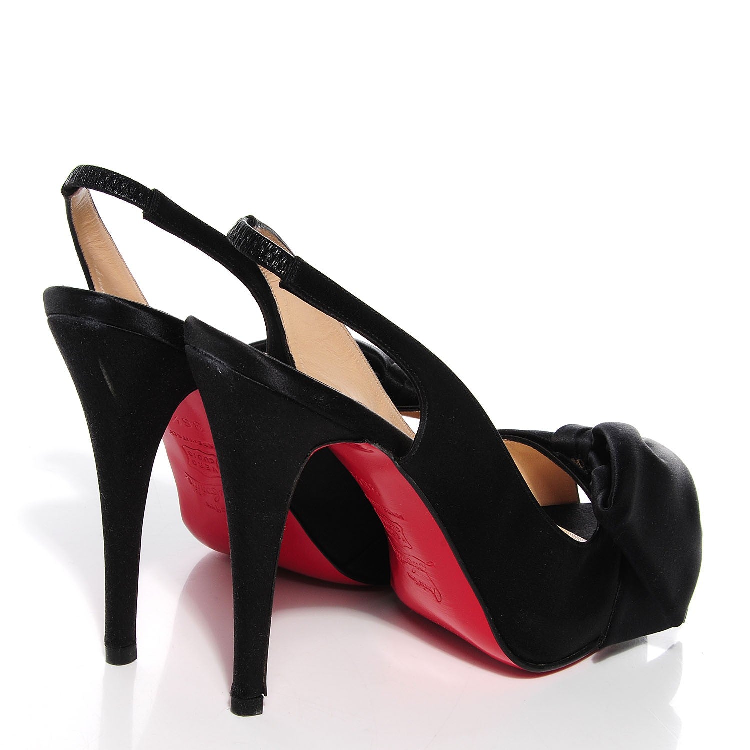 Christian Louboutin Satin Very Noeud 120 Pumps 36.5 Black 4 of 7