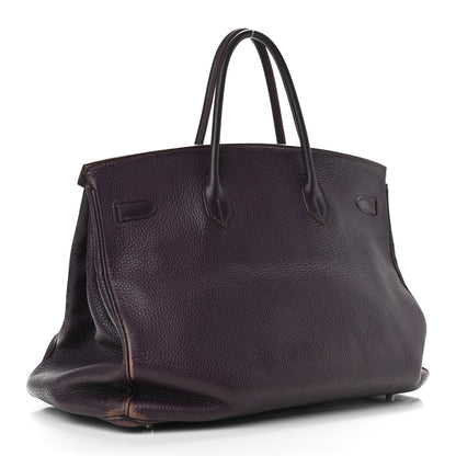 Hermes Taurillon Clemence Birkin 40 Raisin 3 of 17
