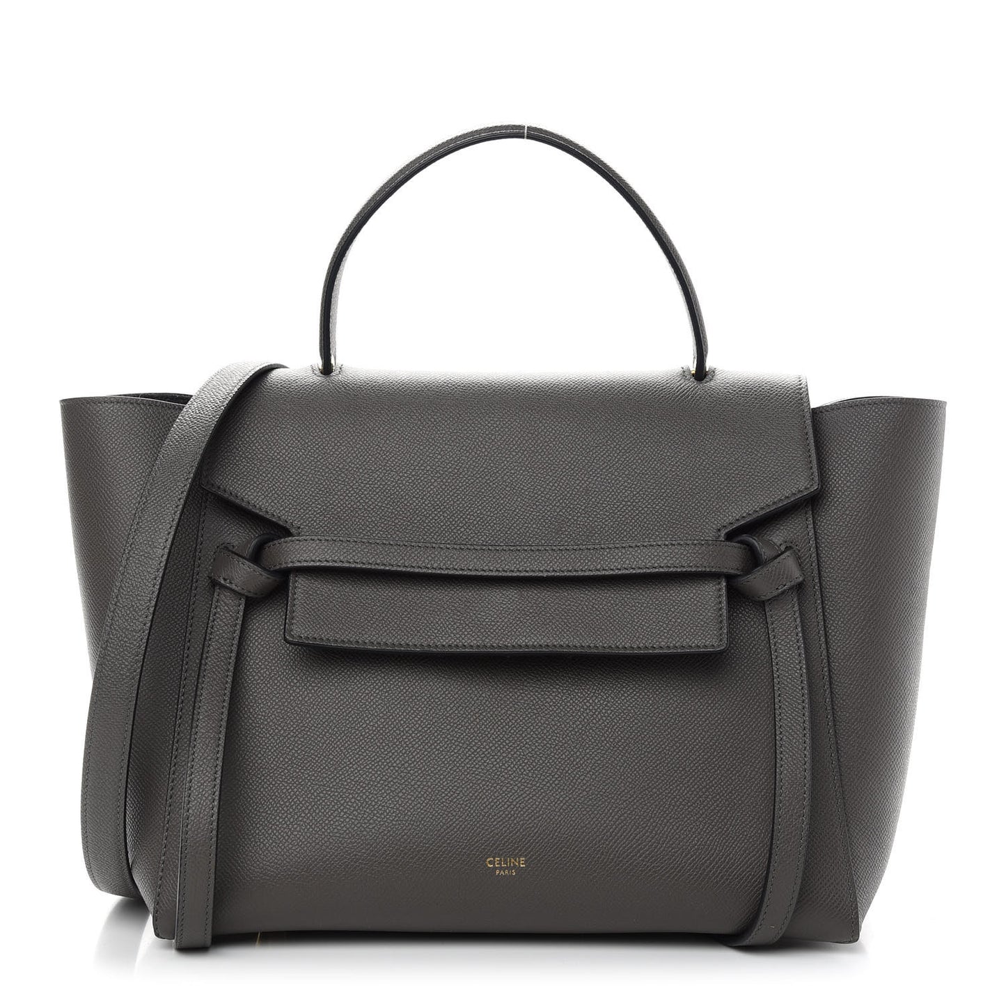 Grained Calfskin Mini Belt Bag Grey