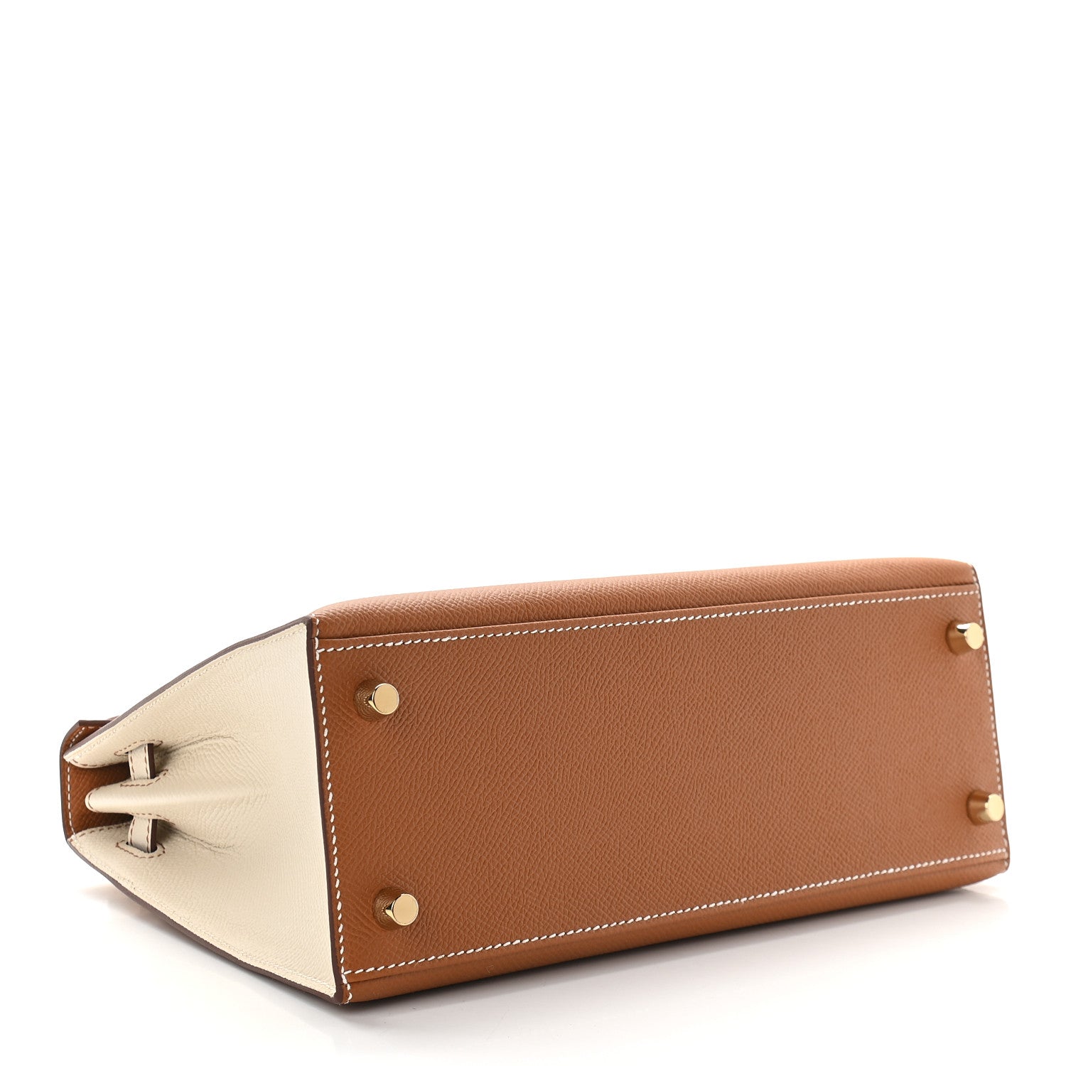 Hermes Epsom Horseshoe Kelly Sellier 25 Gold Craie 4 of 12
